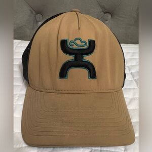Hooey Coach Flex Fit Hat Cap Tan/Black Size Sm/Med